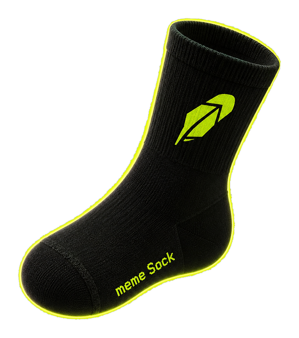 Transparent memesock sticker
